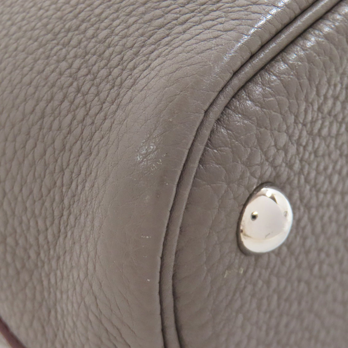 HERMES Handbag Taurillon Clemence gray Bolide 31 SilverMetal
