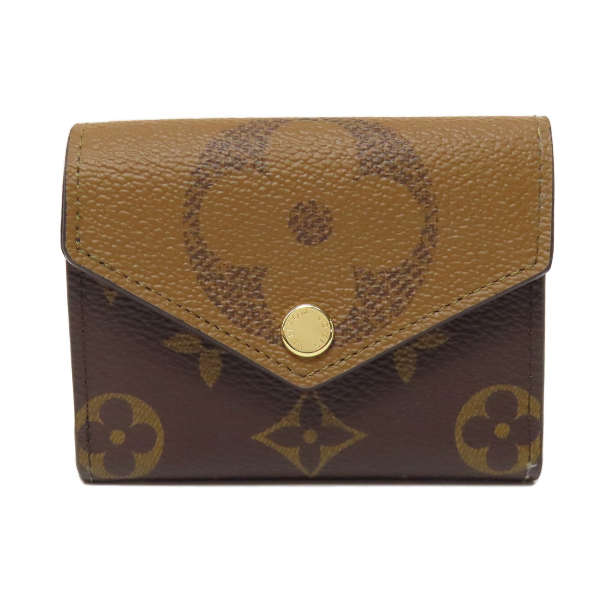 LOUIS VUITTON Bifold Wallet M80725 Monogram reverse Brown Portefeuille Zoe