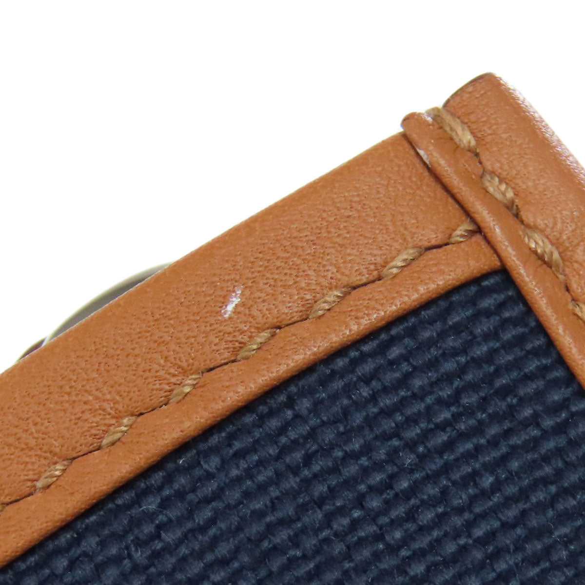 HERMES Handbag Towar Officche Navy VINYL