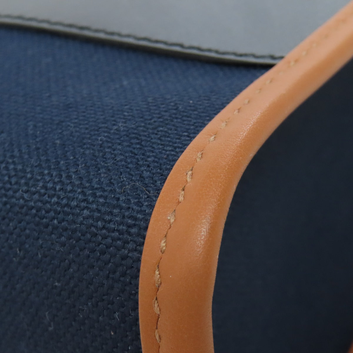 HERMES Handbag Towar Officche Navy VINYL