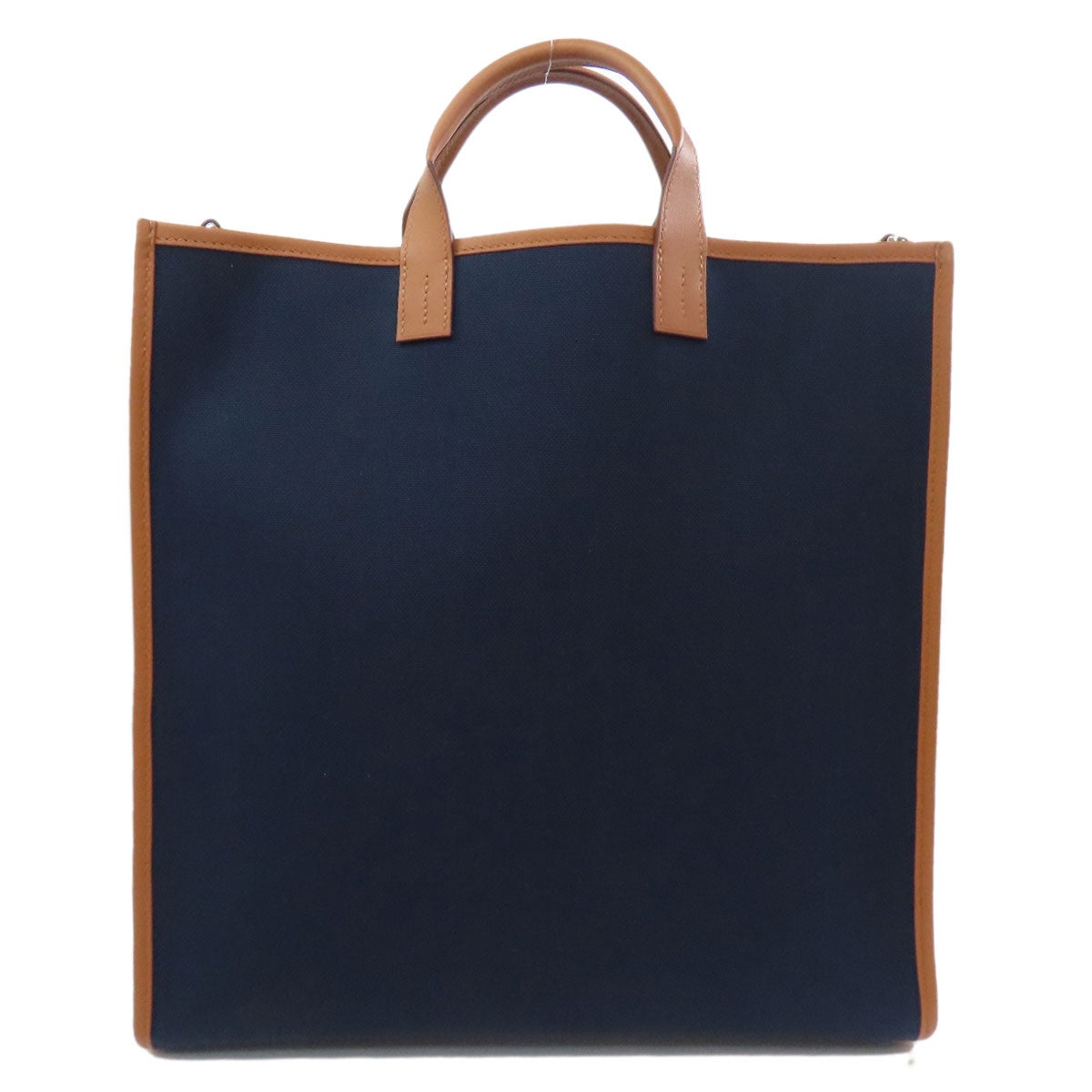 HERMES Handbag Towar Officche Navy VINYL