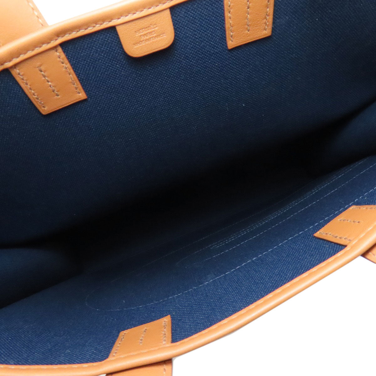 HERMES Handbag Towar Officche Navy VINYL