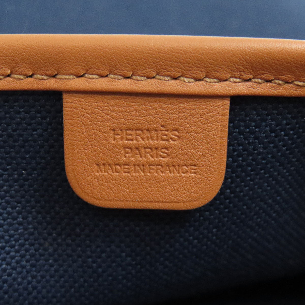 HERMES Handbag Towar Officche Navy VINYL