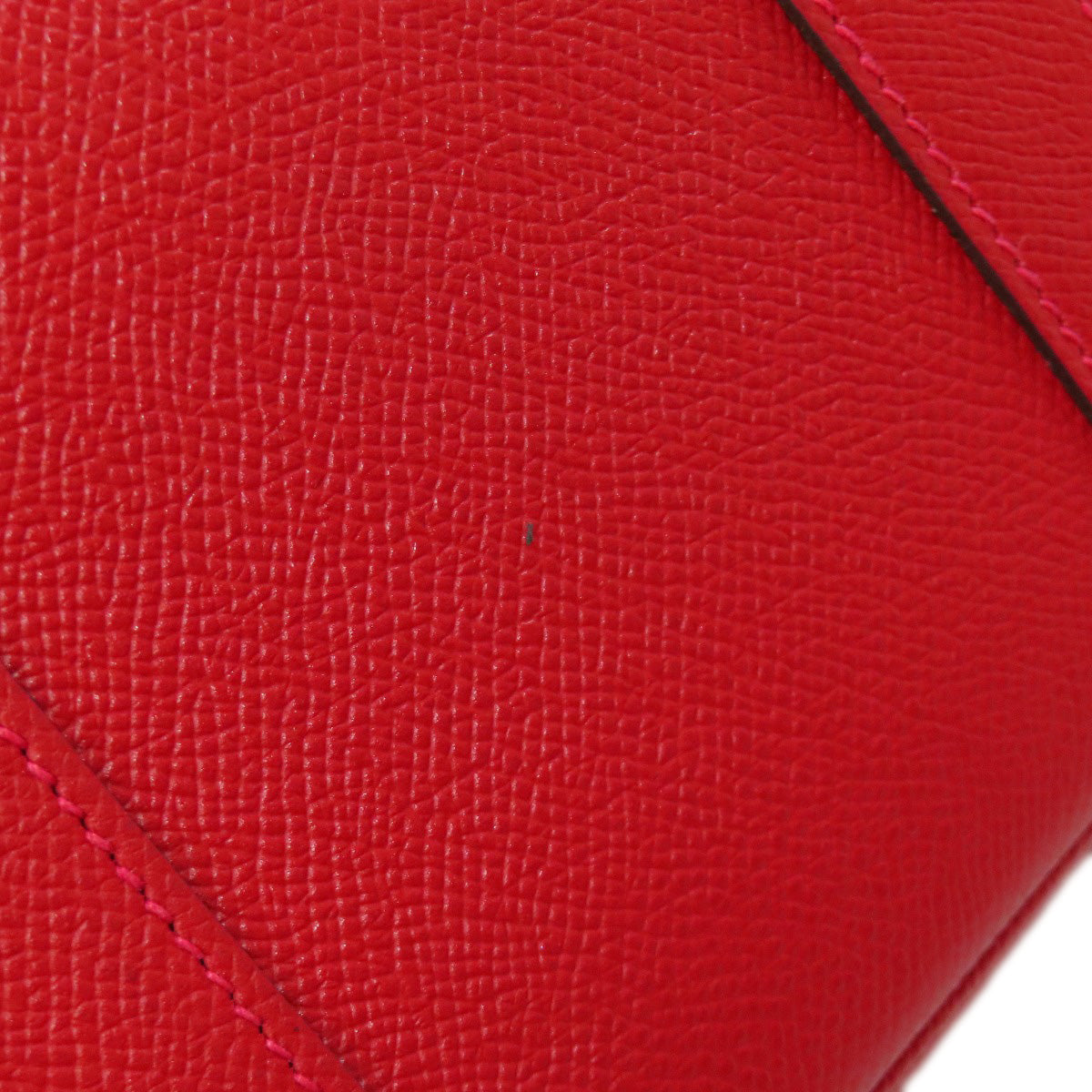 HERMES Handbag Epsom Red Garden Party TPM SilverMetal