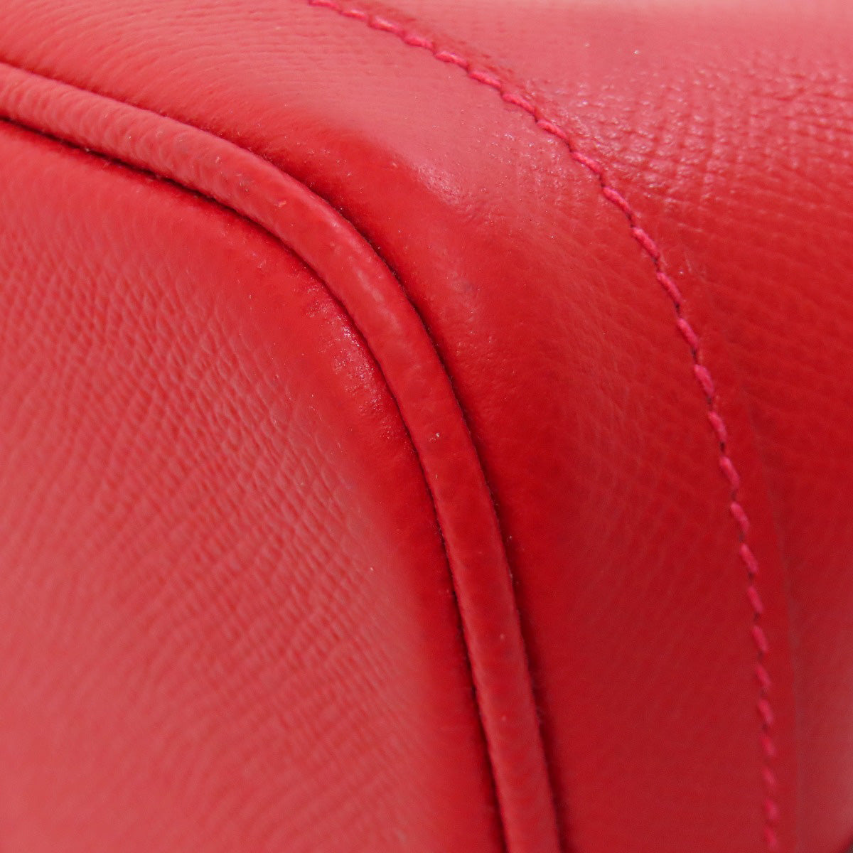 HERMES Handbag Epsom Red Garden Party TPM SilverMetal