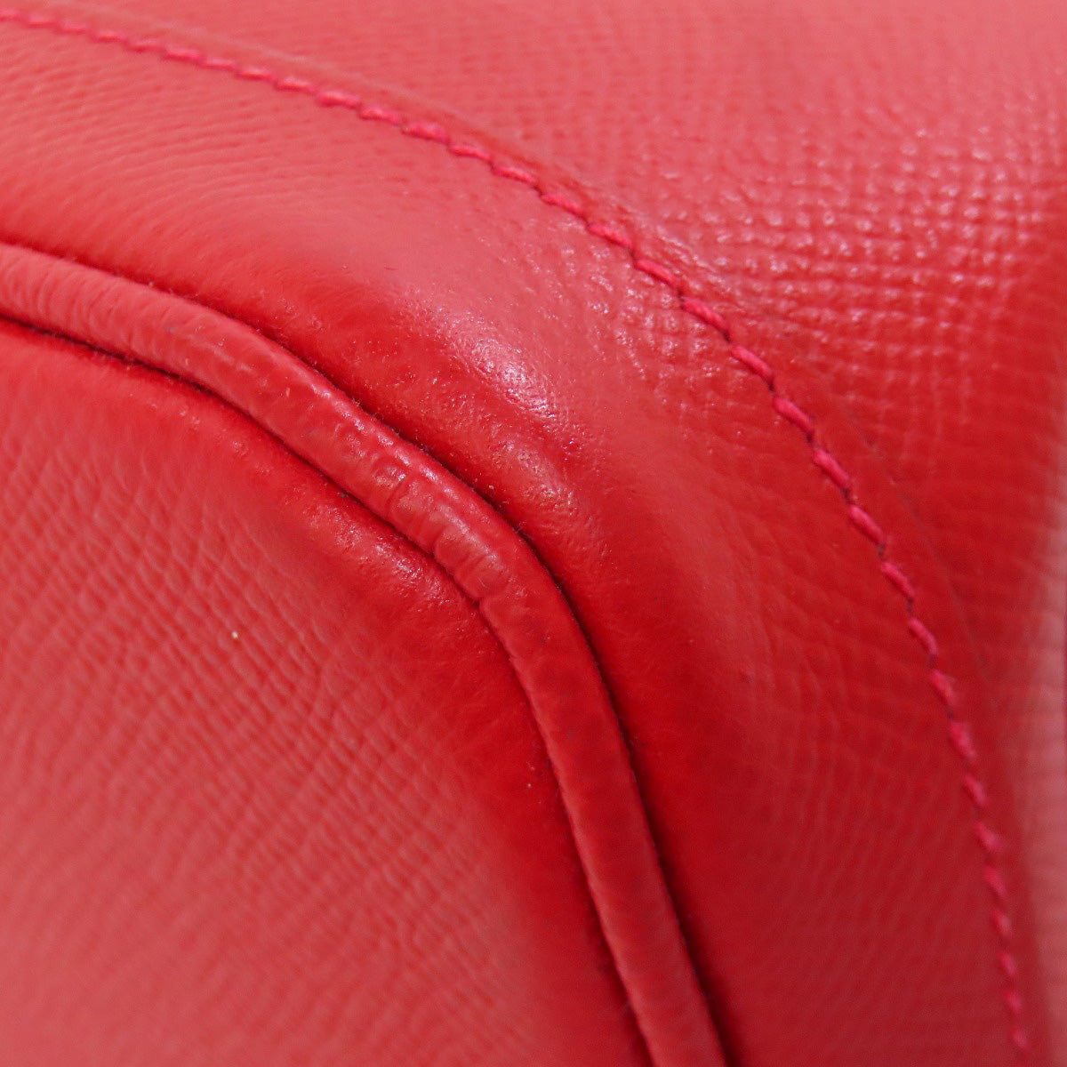 HERMES Handbag Epsom Red Garden Party TPM SilverMetal