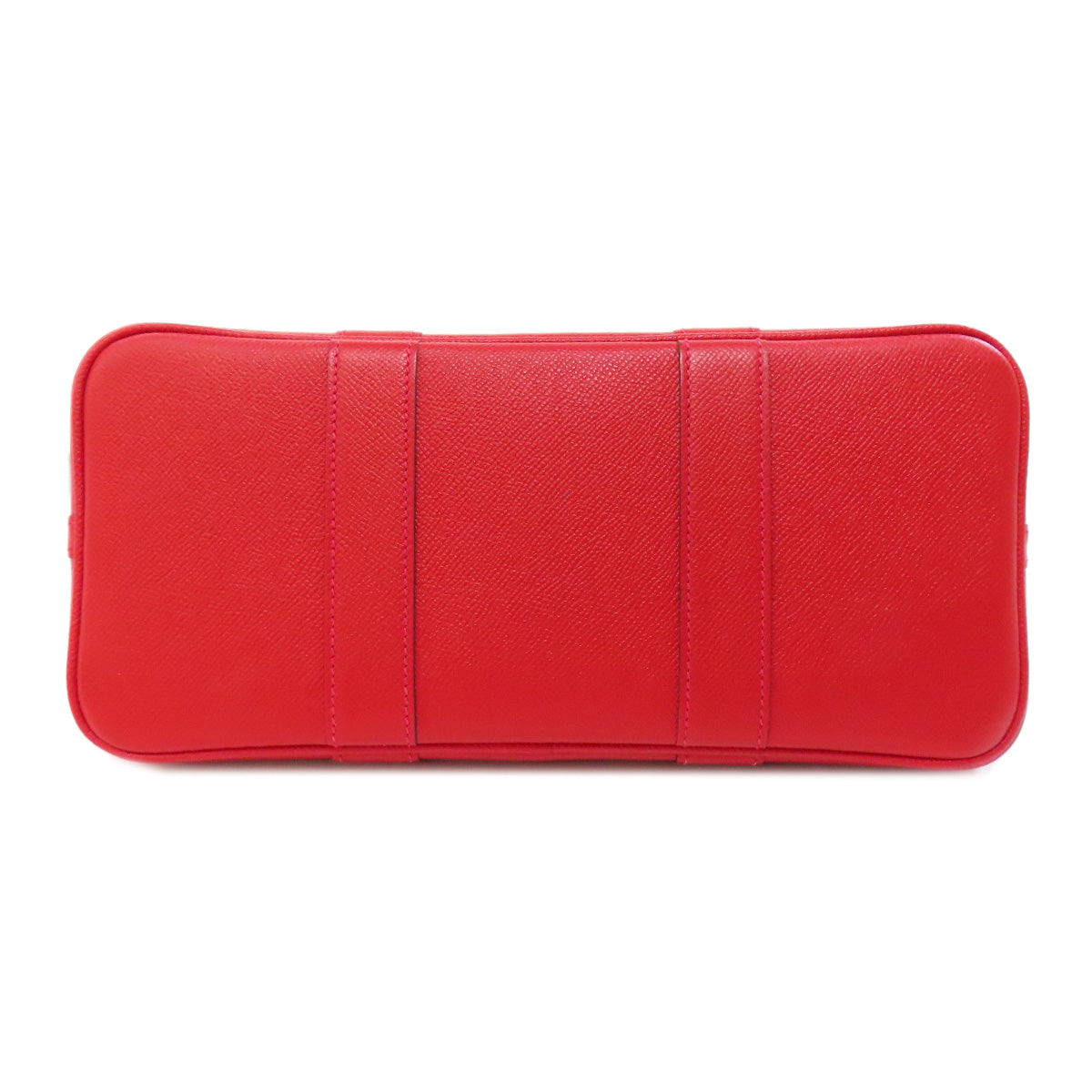 HERMES Handbag Epsom Red Garden Party TPM SilverMetal