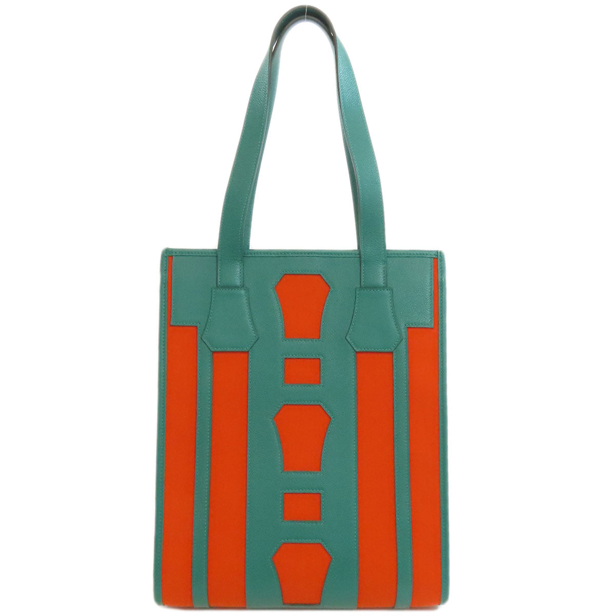 HERMES Tote Bag canvas Orange Petite Ash Belle