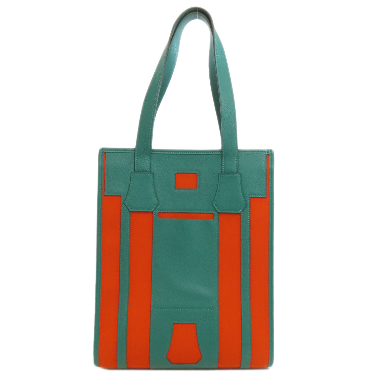 HERMES Tote Bag canvas Orange Petite Ash Belle