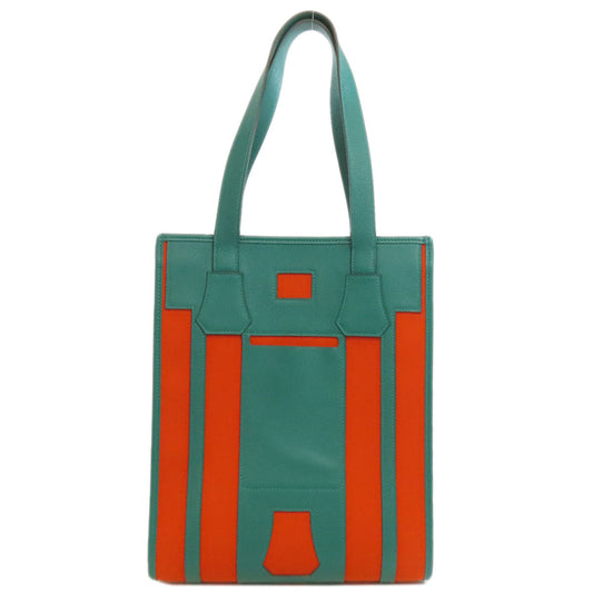 HERMES Tote Bag canvas Orange Petite Ash Belle