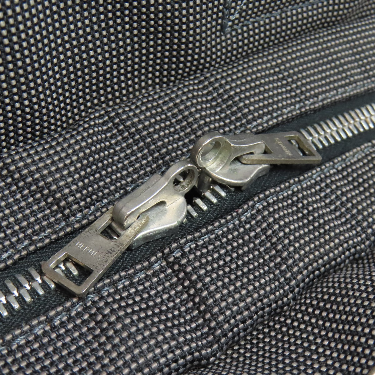 HERMES Handbag canvas gray Her LinePM