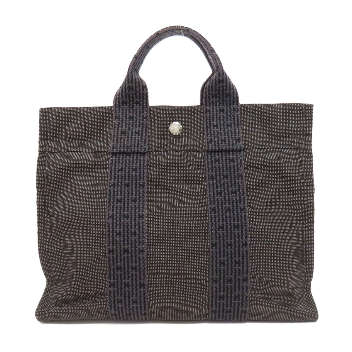 HERMES Handbag canvas gray Her LinePM