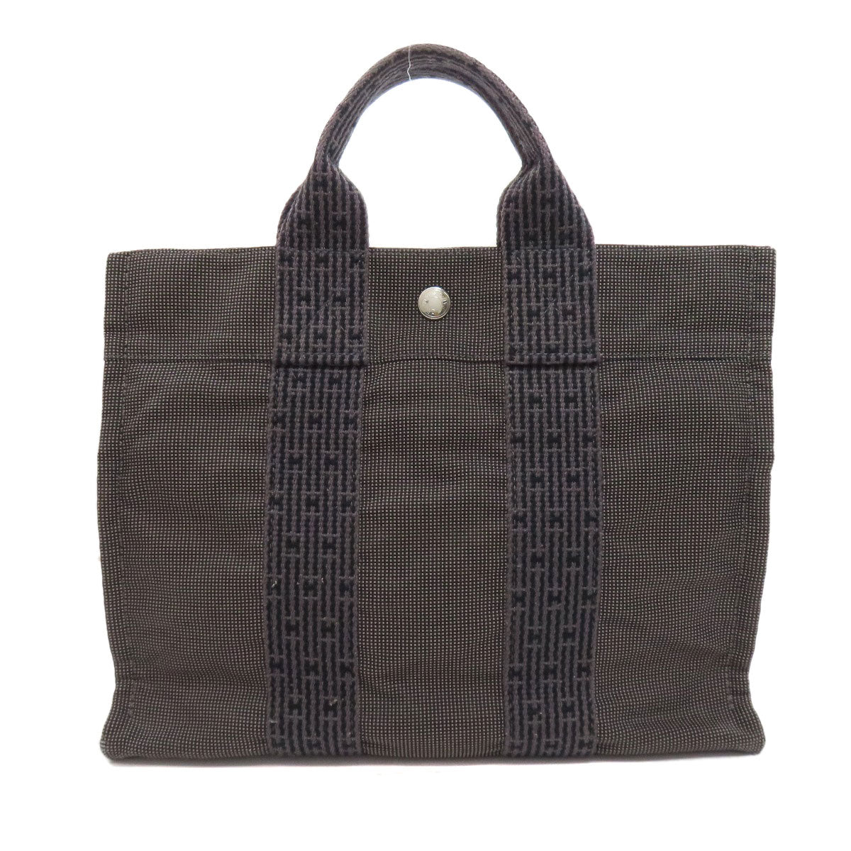 HERMES Handbag canvas gray Her LinePM
