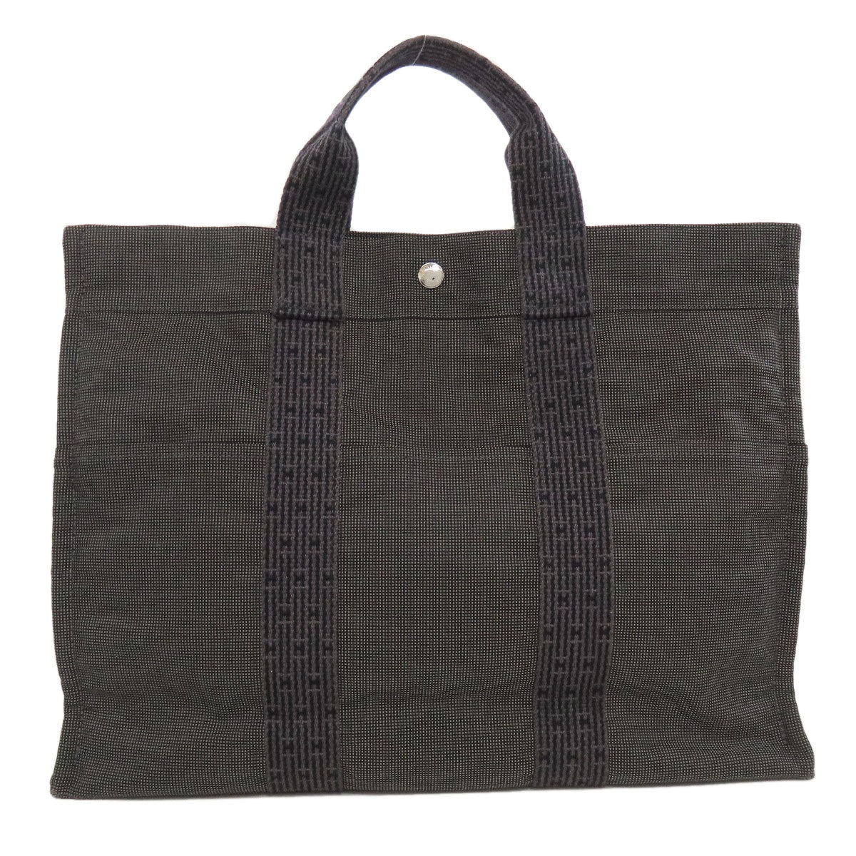 HERMES Handbag canvas gray Her LineMM