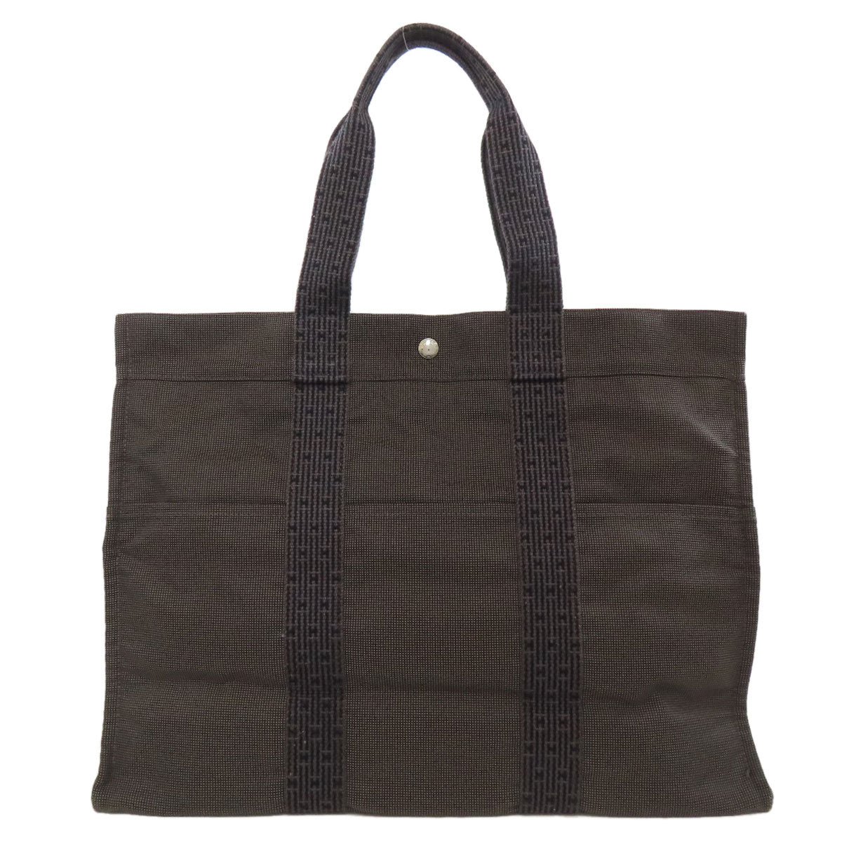 HERMES Handbag canvas gray Her LineGM