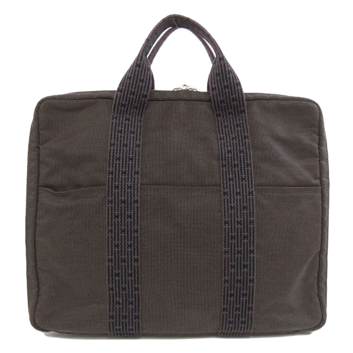HERMES Business bag canvas gray Her Line 2WAY