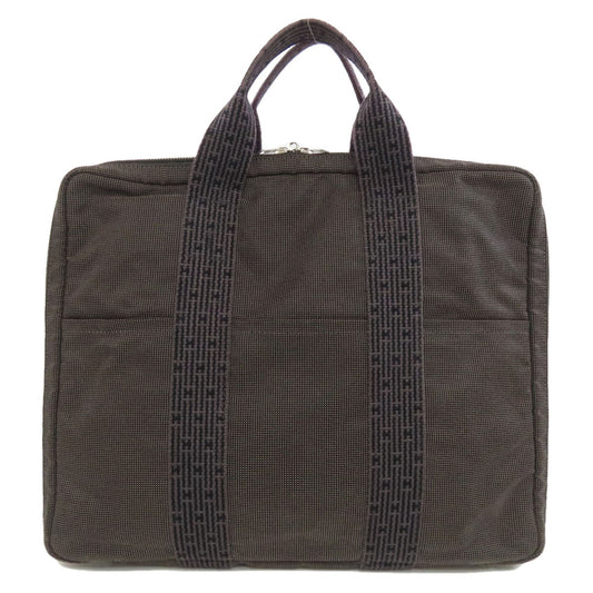 HERMES Business bag canvas gray Her Line 2WAY