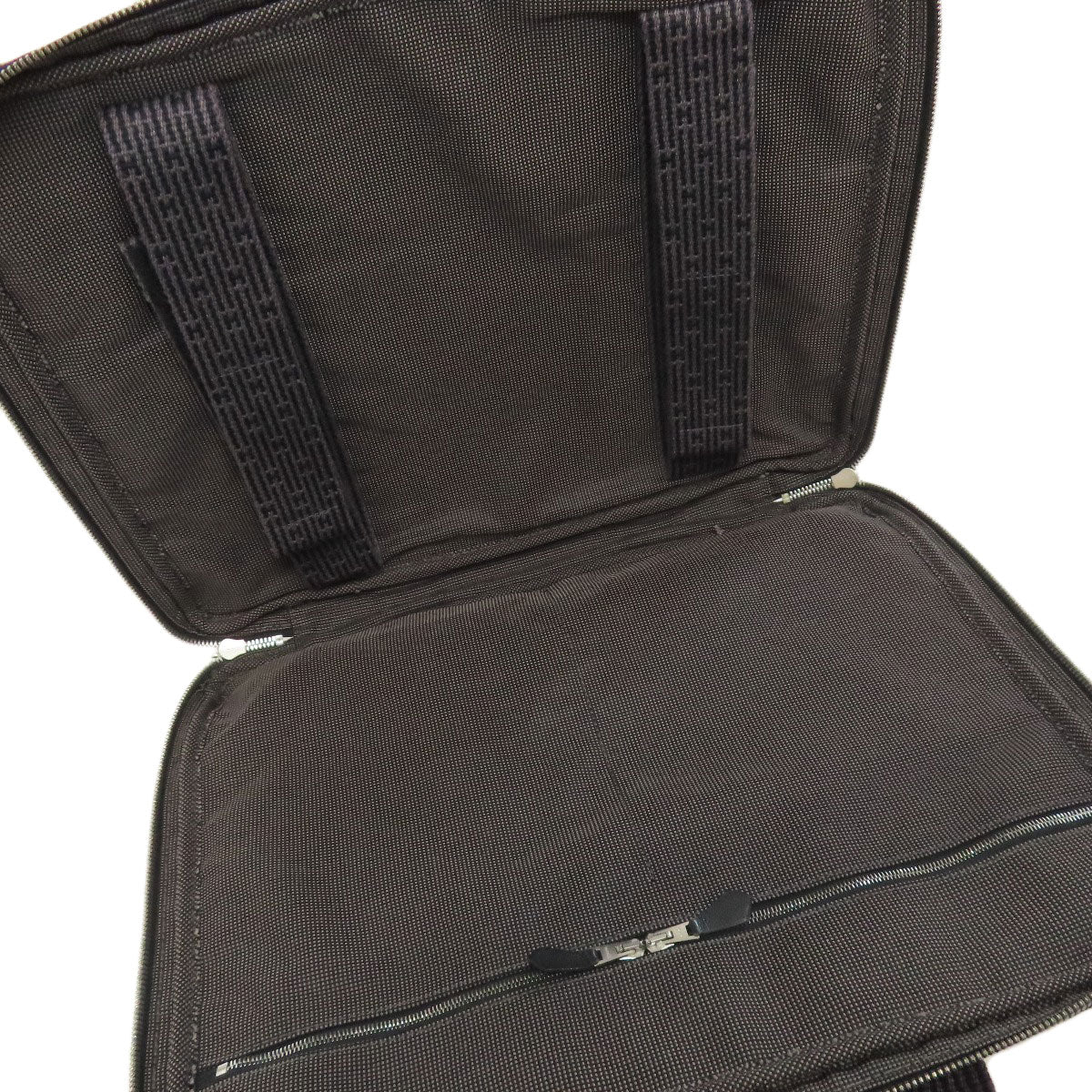 HERMES Business bag canvas gray Her Line 2WAY