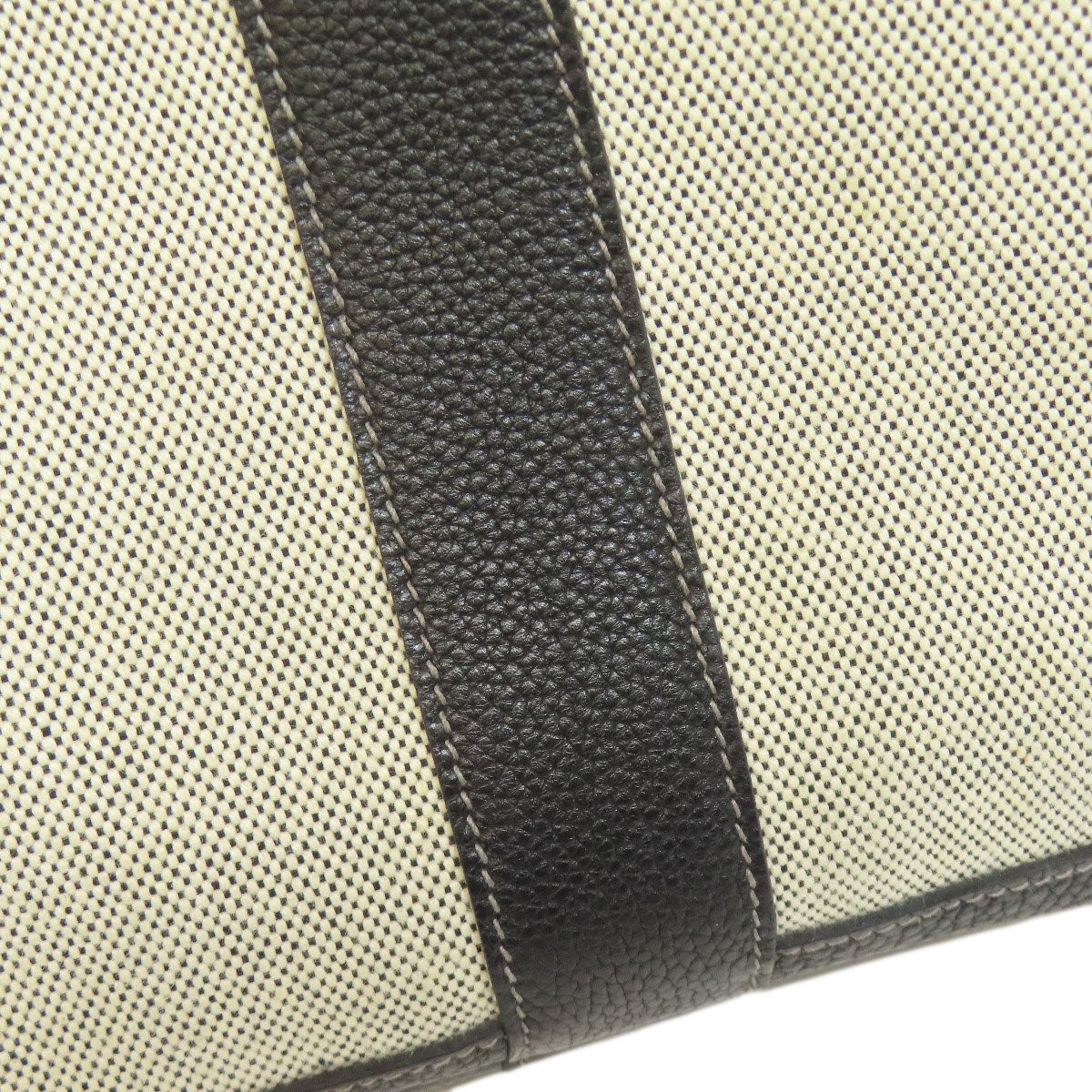 HERMES Tote Bag Towar gray Bolduc Ribbon Garden Party PM SilverMetal
