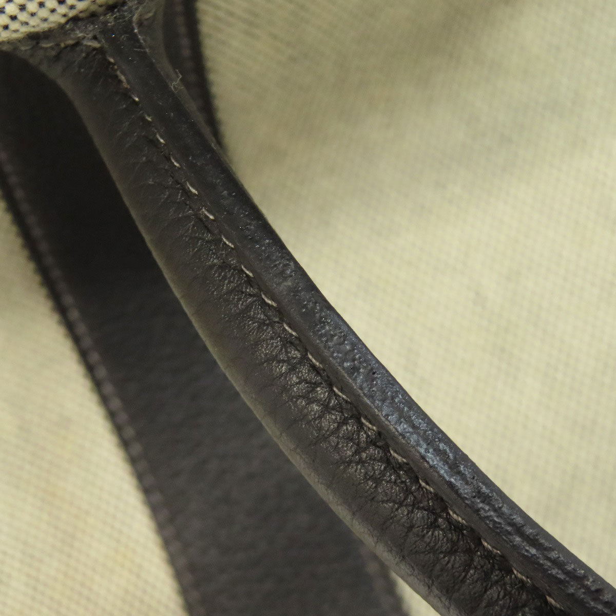 HERMES Tote Bag Towar gray Bolduc Ribbon Garden Party PM SilverMetal