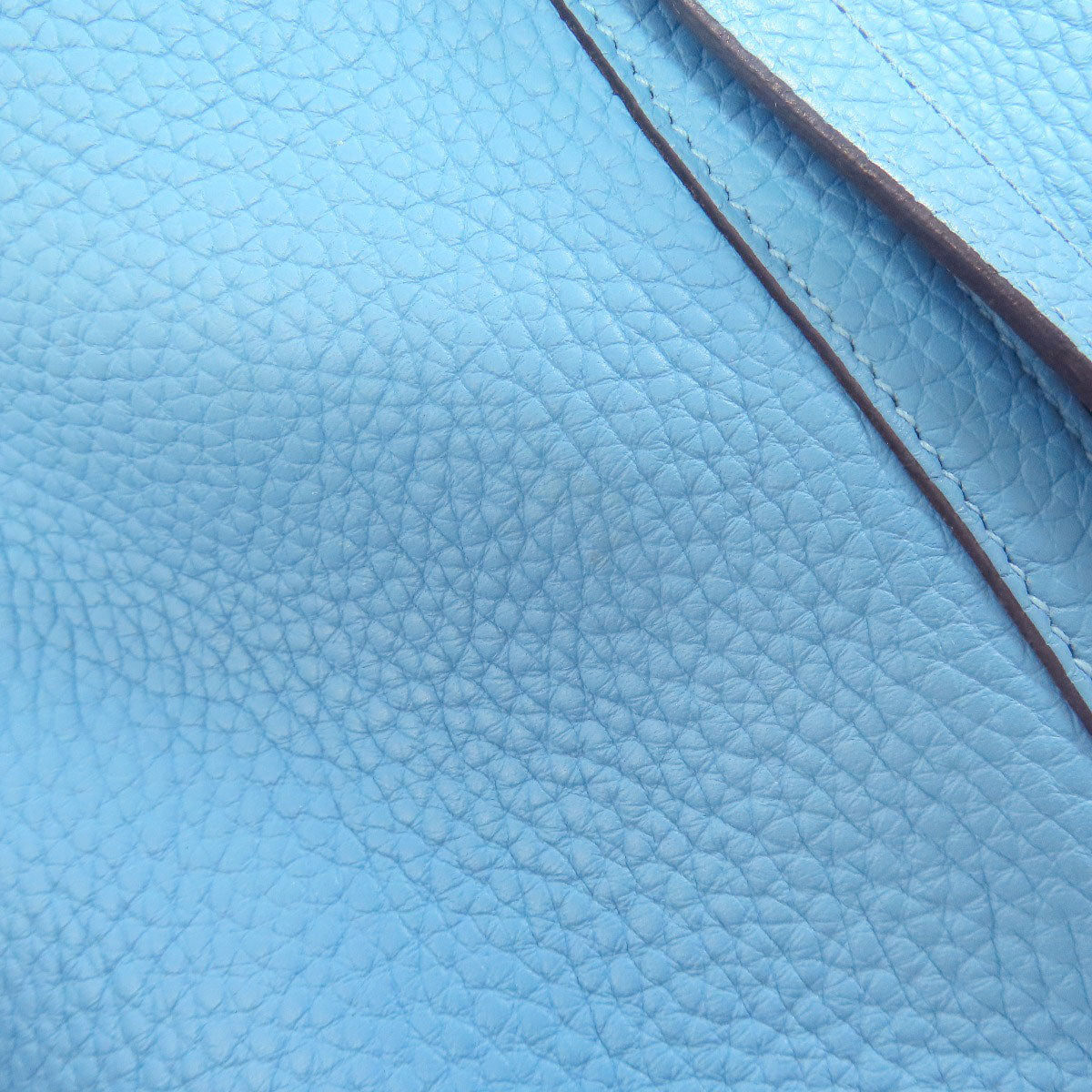 HERMES Handbag Taurillon Clemence blue Picotin Lock PM Gold Metal
