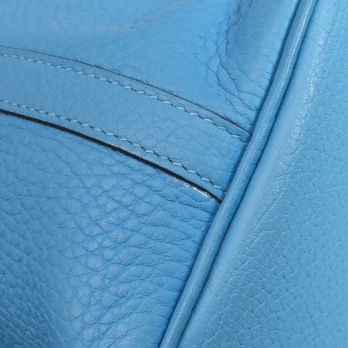 HERMES Handbag Taurillon Clemence blue Picotin Lock PM Gold Metal