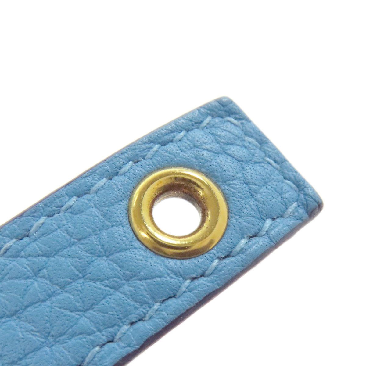HERMES Handbag Taurillon Clemence blue Picotin Lock PM Gold Metal