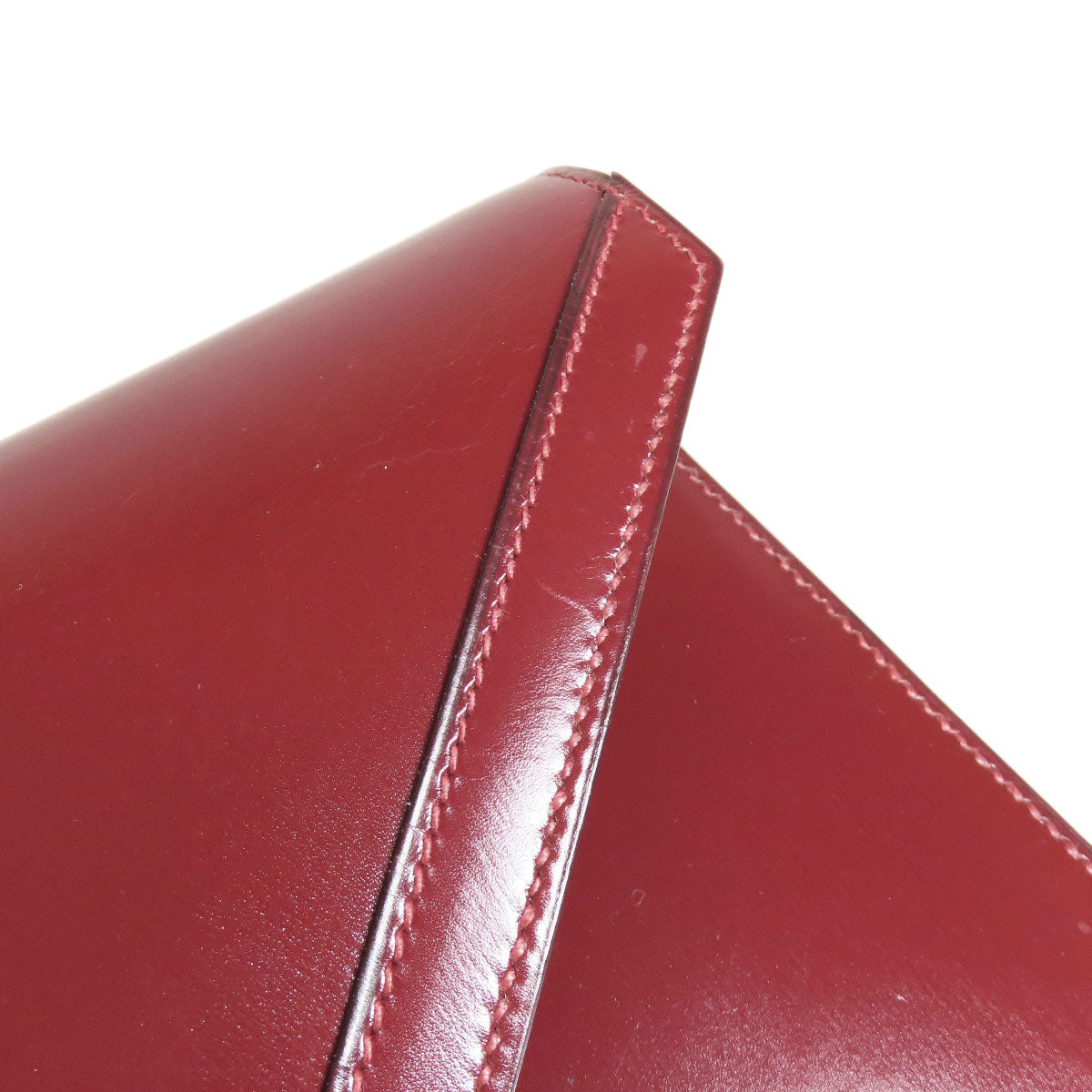 HERMES Shoulder Bag Box scarf Red Riddi Gold Metal