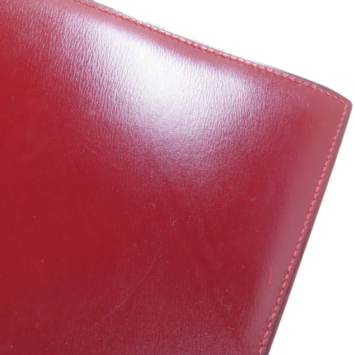 HERMES Shoulder Bag Box scarf Red Riddi Gold Metal