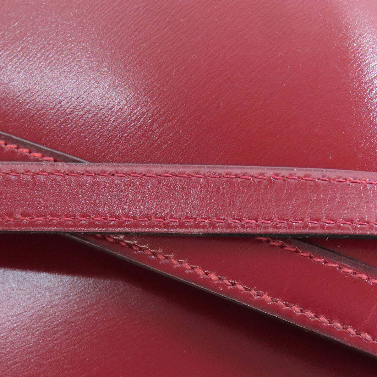 HERMES Shoulder Bag Box scarf Red Riddi Gold Metal