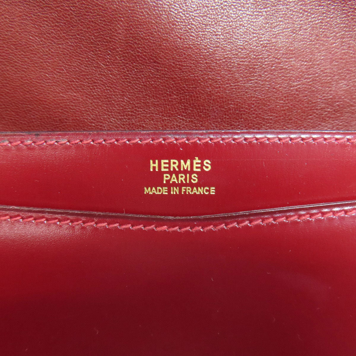 HERMES Shoulder Bag Box scarf Red Riddi Gold Metal