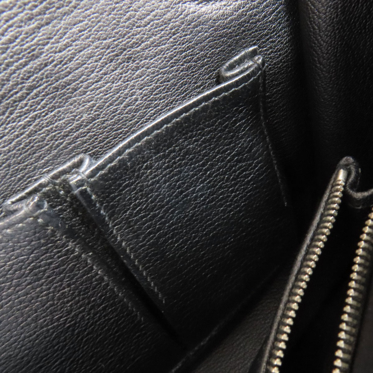 HERMES Shoulder Bag Taurillon Clemence black Gypsiere 28 SilverMetal