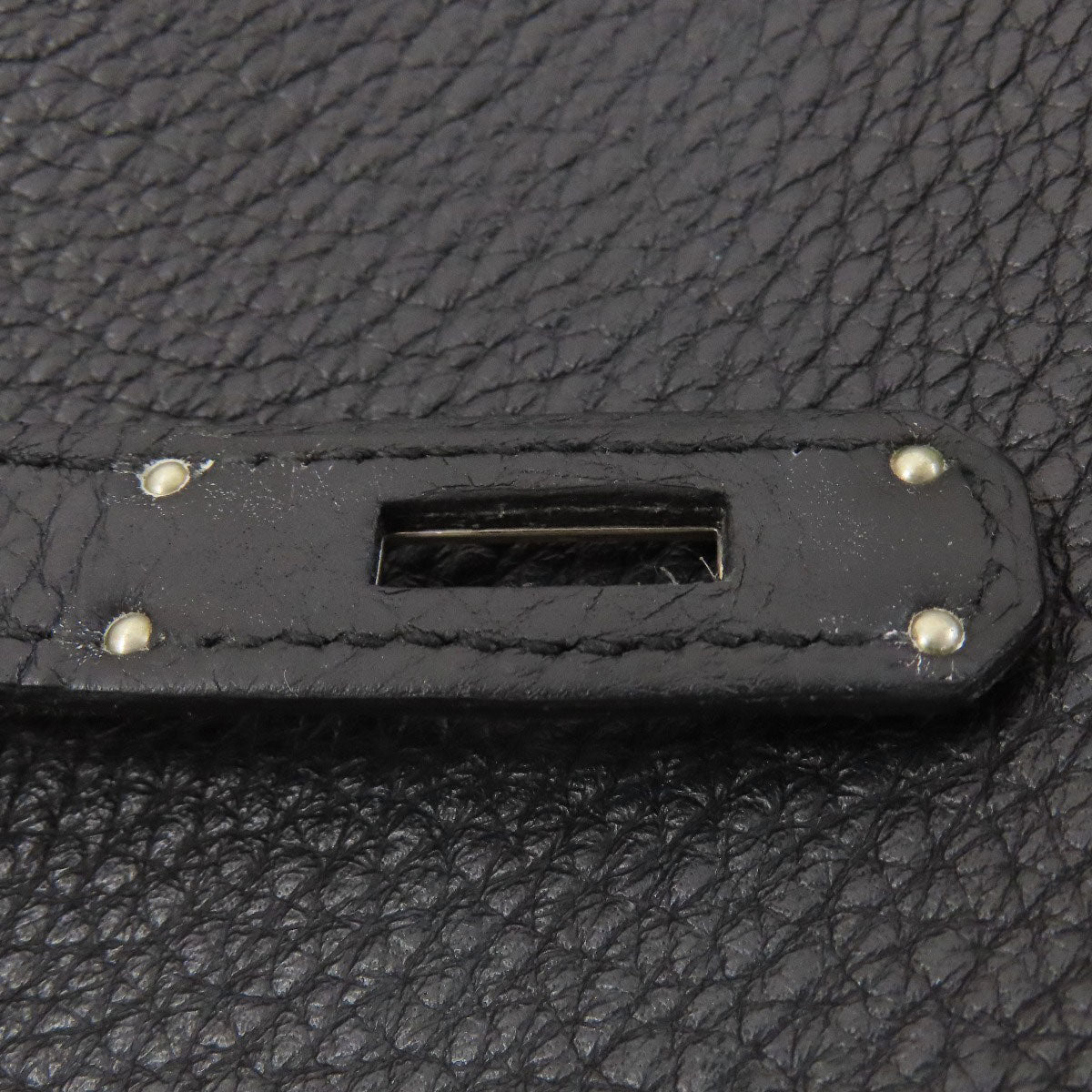 HERMES Shoulder Bag Taurillon Clemence black Gypsiere 28 SilverMetal