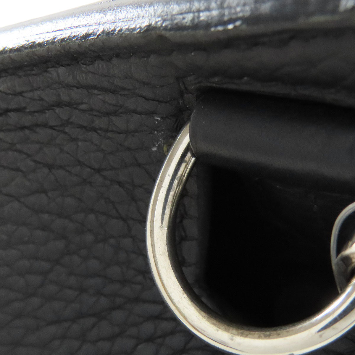 HERMES Shoulder Bag Taurillon Clemence black Gypsiere 28 SilverMetal