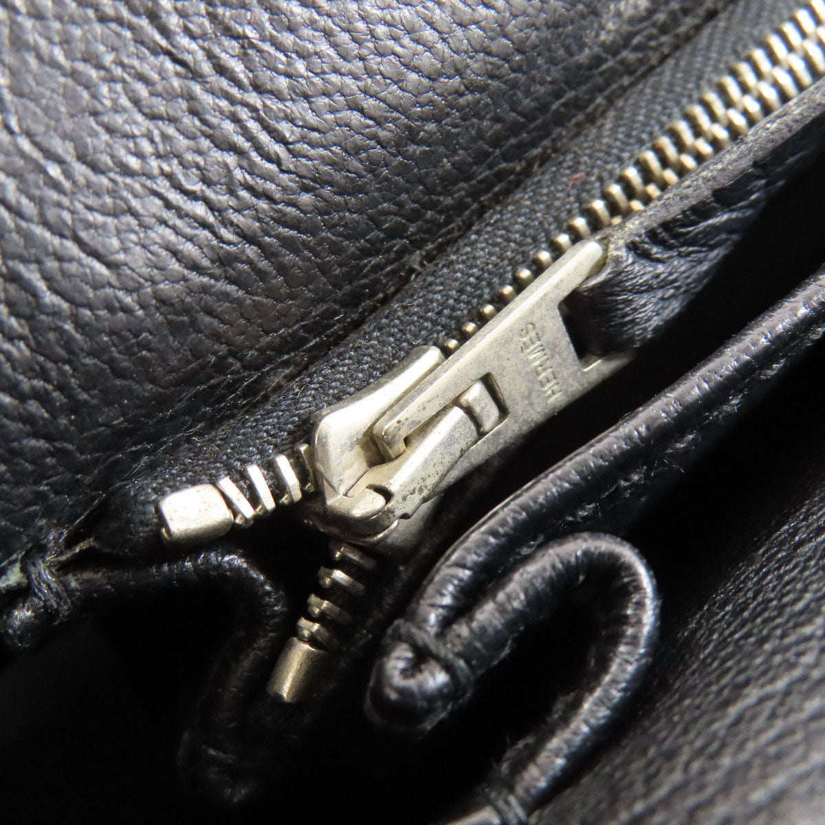 HERMES Shoulder Bag Taurillon Clemence black Gypsiere 28 SilverMetal