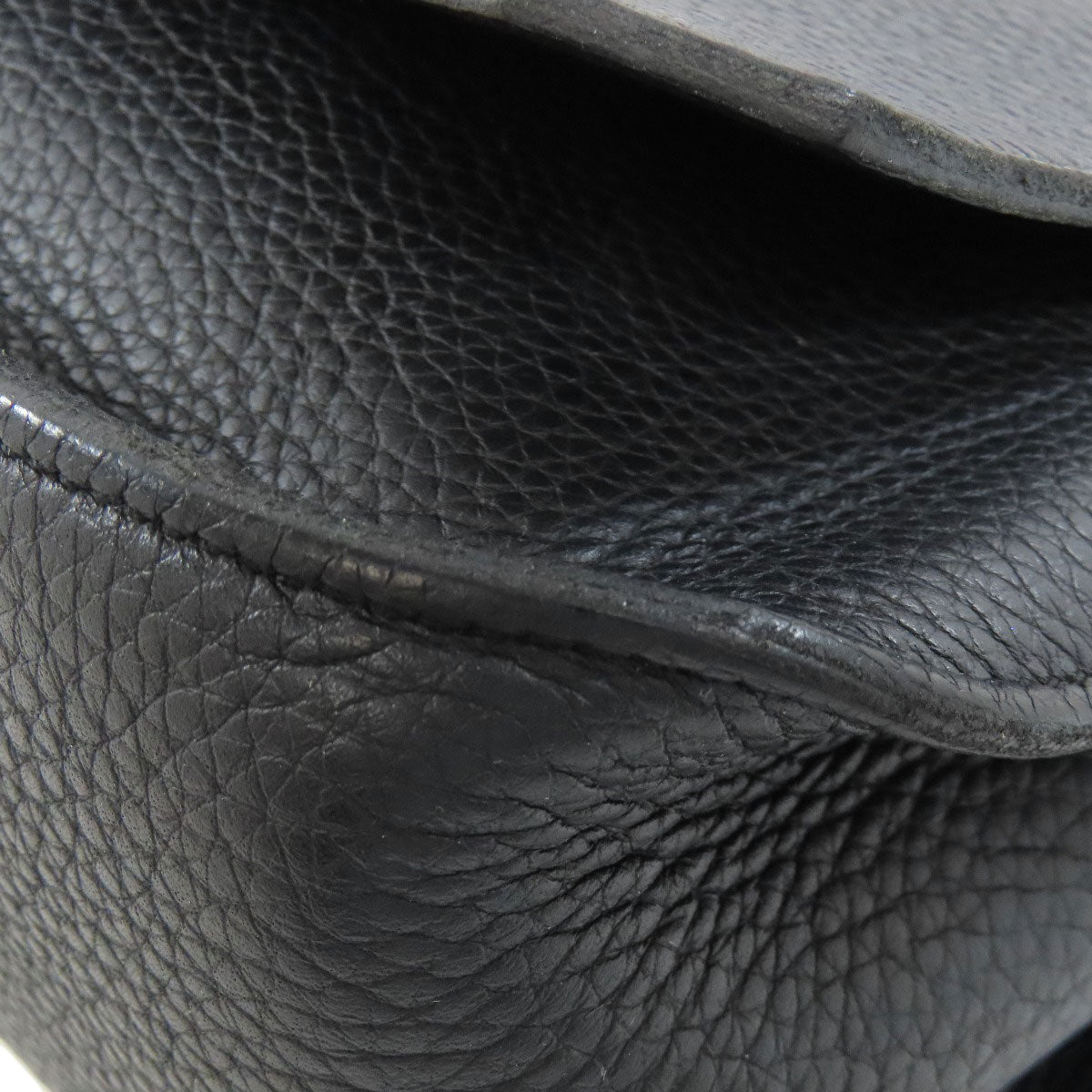 HERMES Shoulder Bag Taurillon Clemence black Gypsiere 28 SilverMetal