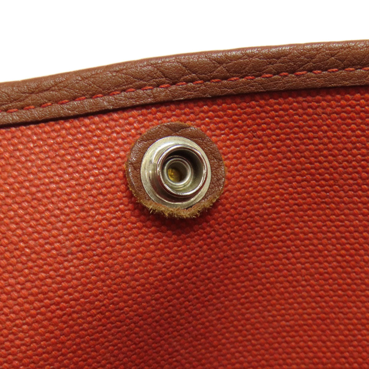 HERMES Tote Bag Tower ash Orange Garden Party PM SilverMetal