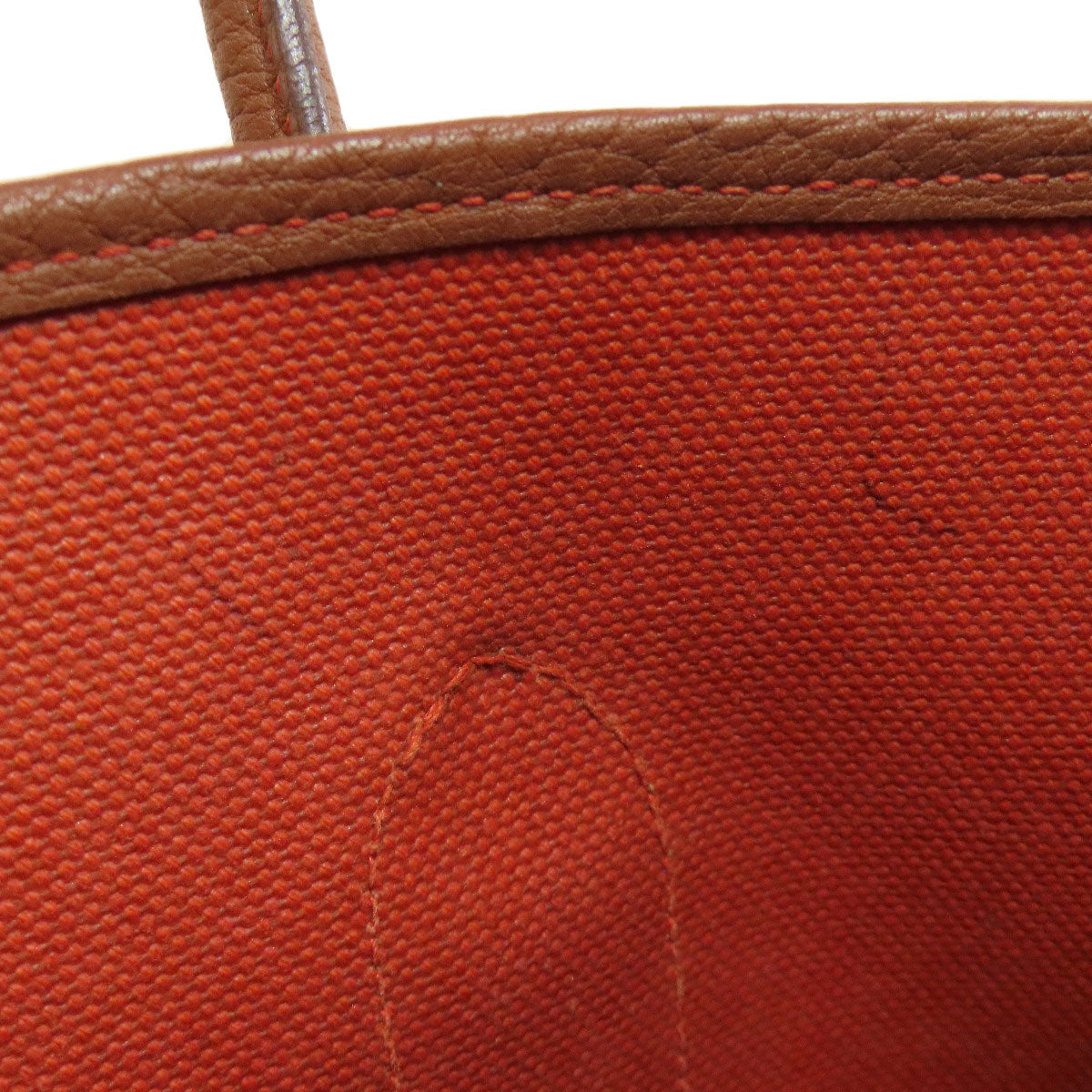 HERMES Tote Bag Tower ash Orange Garden Party PM SilverMetal