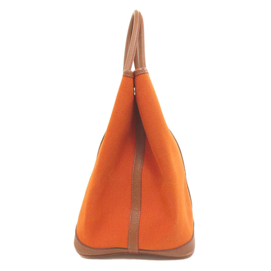 HERMES Tote Bag Tower ash Orange Garden Party PM SilverMetal