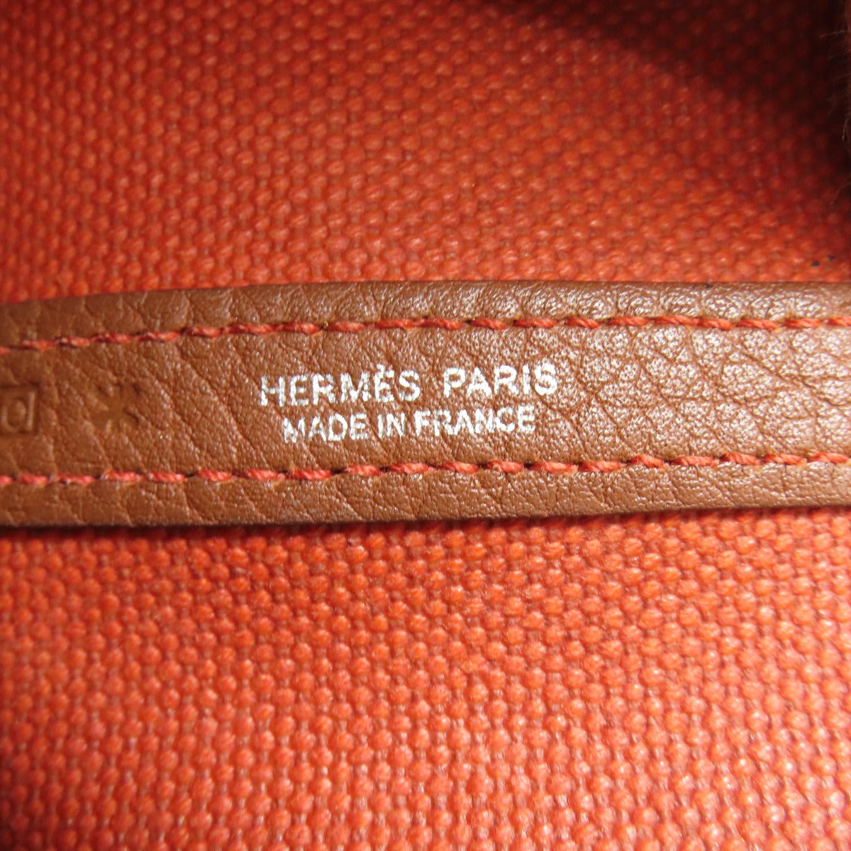 HERMES Tote Bag Tower ash Orange Garden Party PM SilverMetal