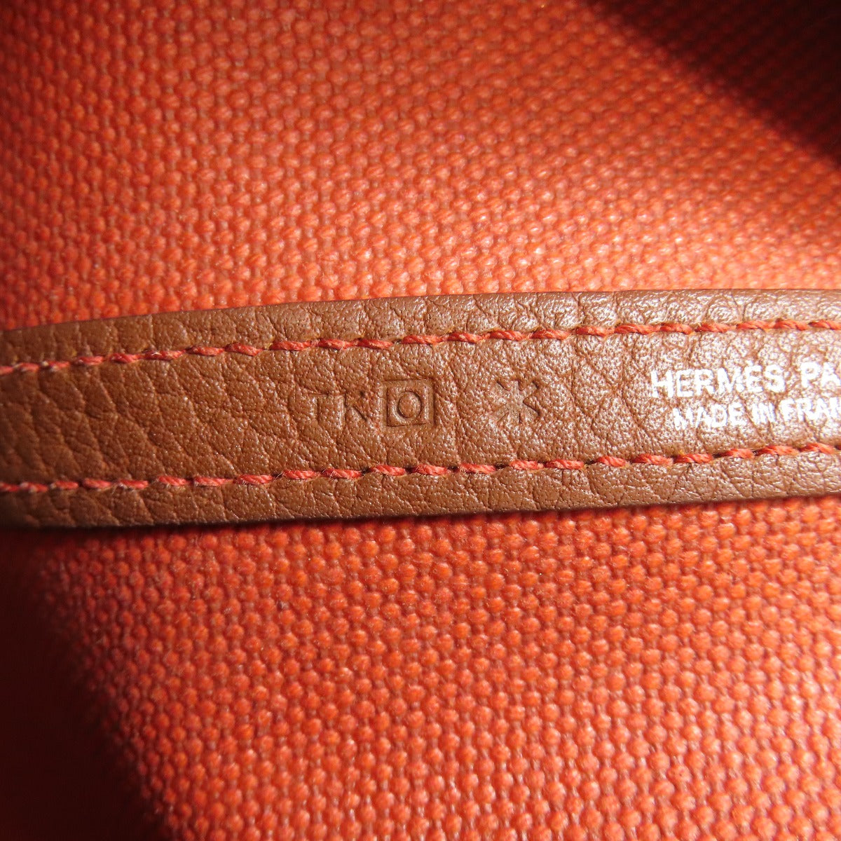 HERMES Tote Bag Tower ash Orange Garden Party PM SilverMetal