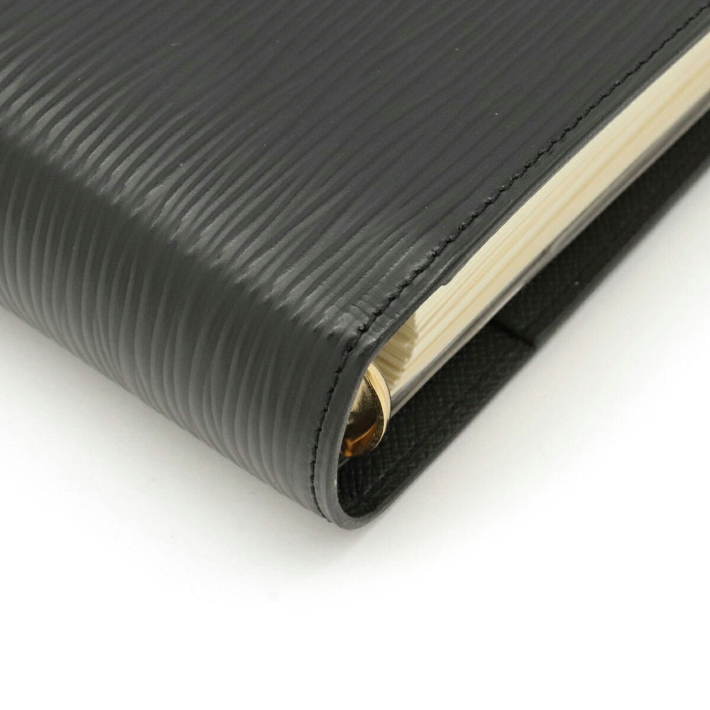 Louis Vuitton Black Leather Couverture agenda de poche wallet accessories