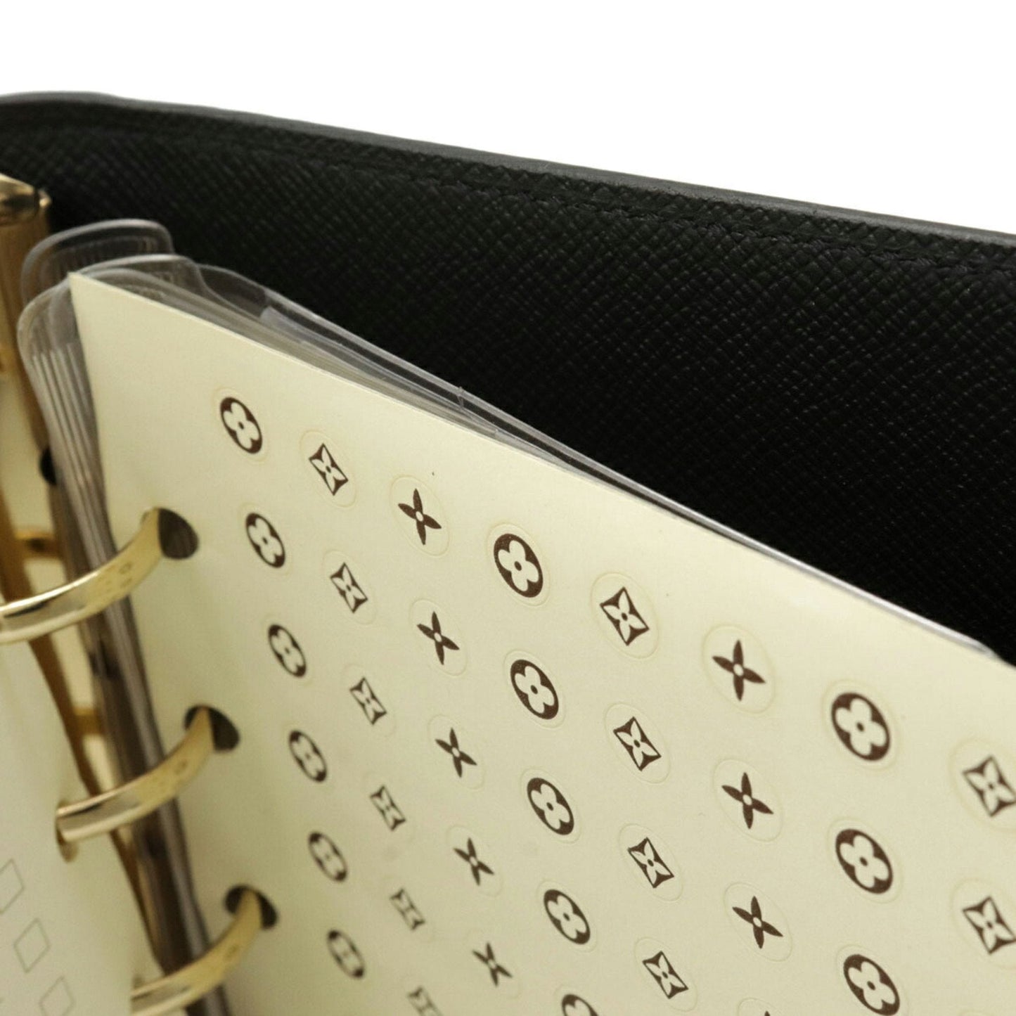 Louis Vuitton Black Leather Couverture agenda de poche wallet accessories