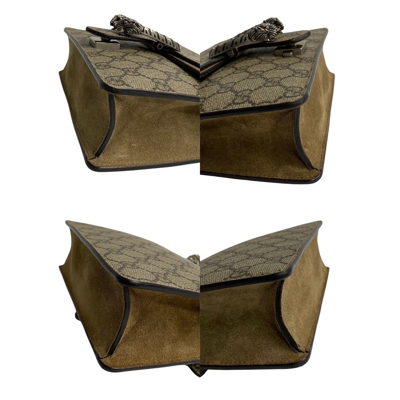 GUCCI Shoulder Bag leather Brown Dionysus