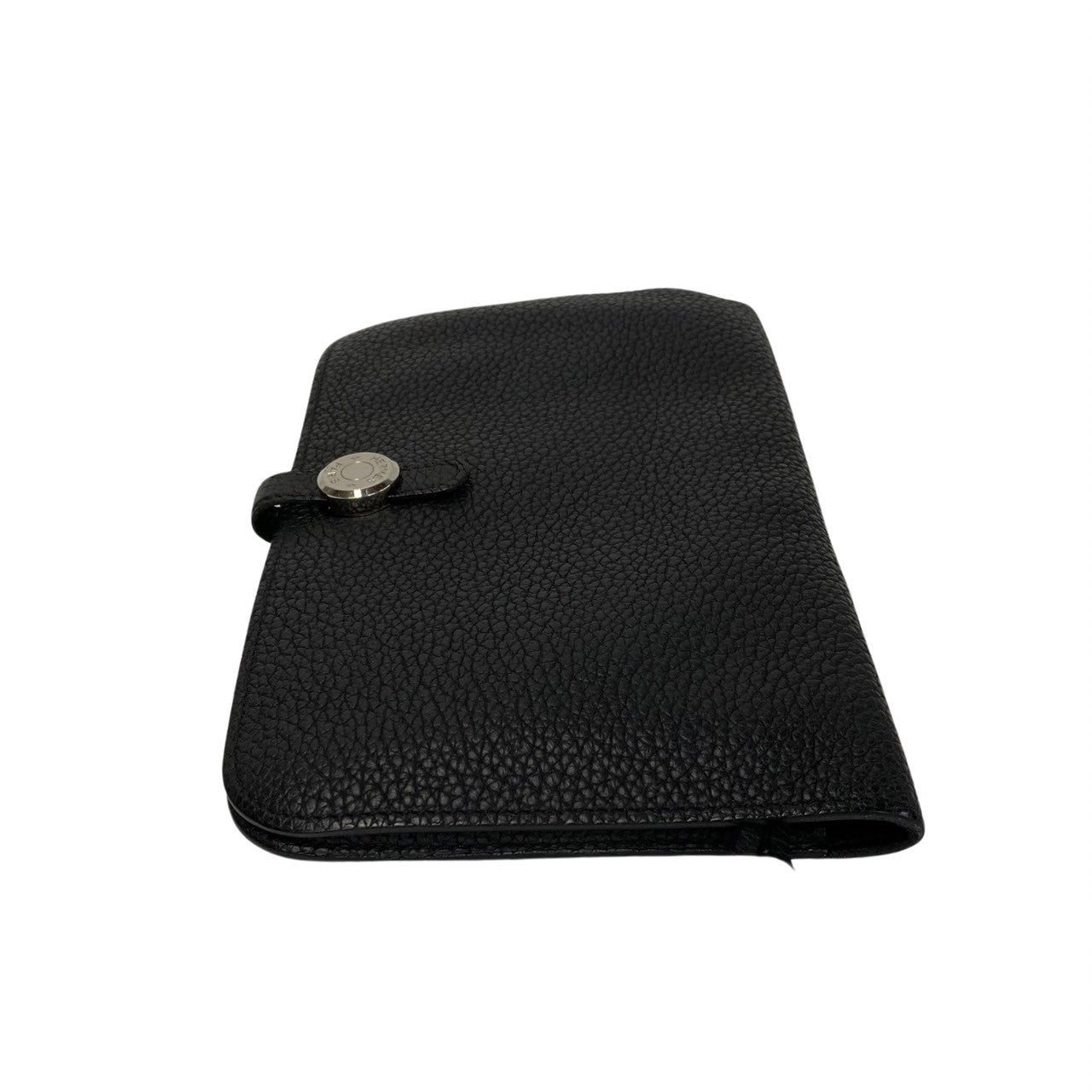 HERMES Long Wallet Purse Togo black Dogon GM