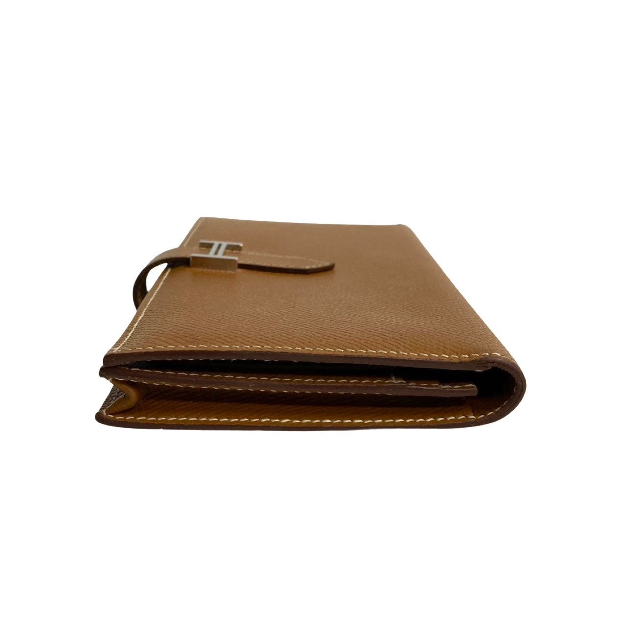 HERMES Long Wallet Purse leather Brown Beansufla