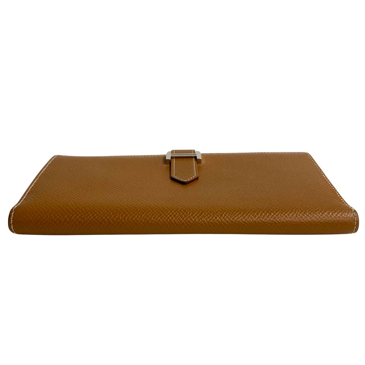 HERMES Long Wallet Purse leather Brown Beansufla