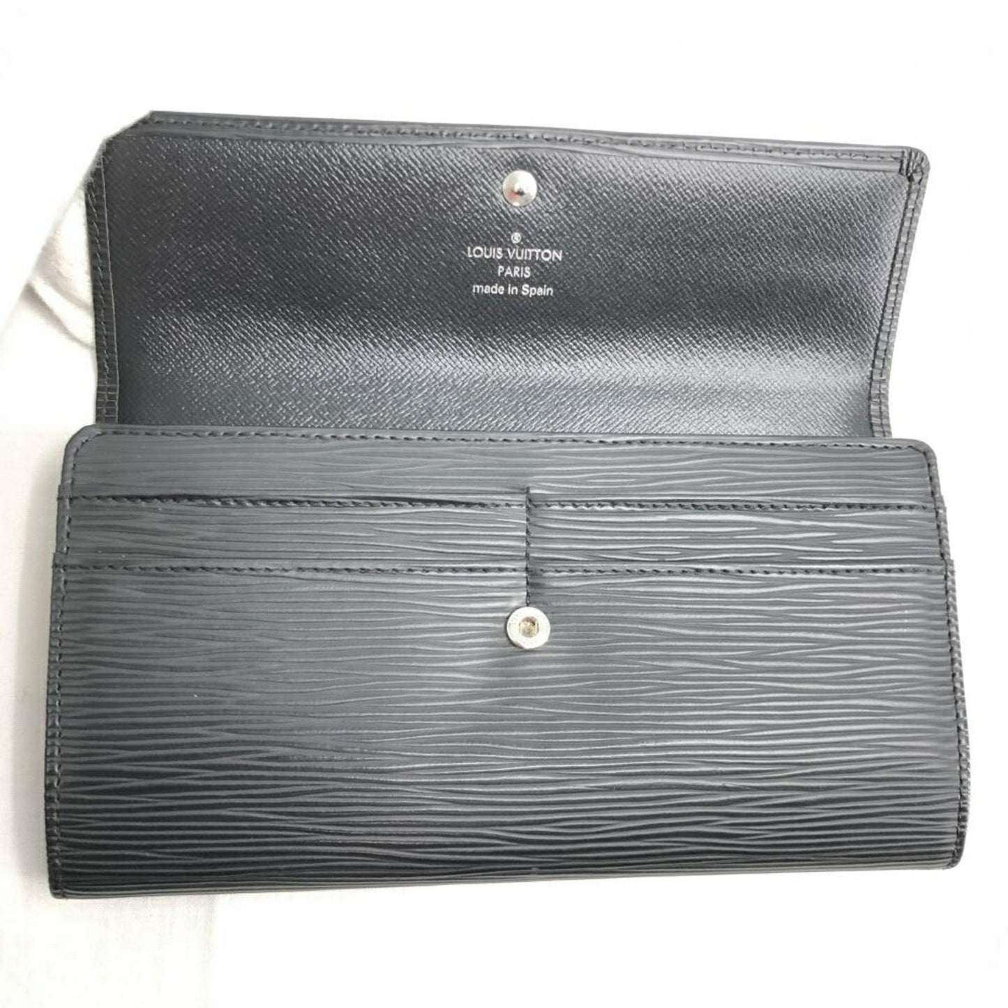 Louis Vuitton Black Leather Sarah wallet accessories