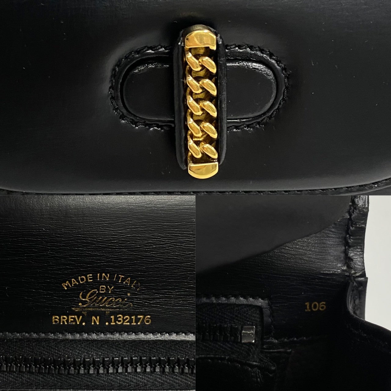 GUCCI Handbag Calfskin black