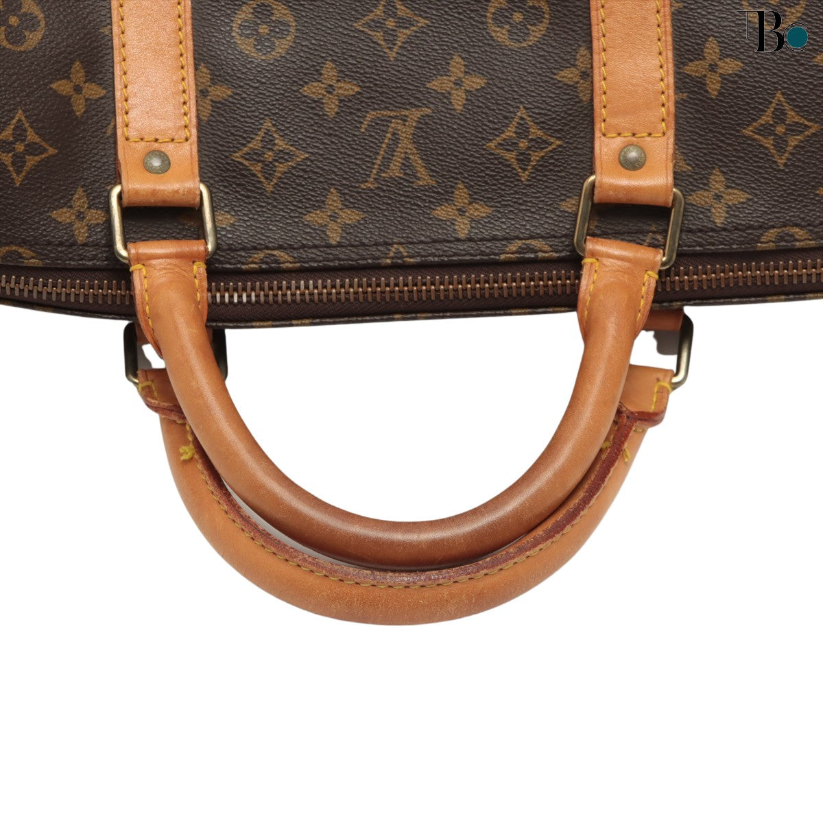 Louis Vuitton Brown Canvas Keepall Bandouli√®re 60 handbag bag